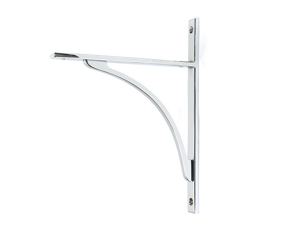 Apperley Shelf Bracket, 26cm H x 7.9cm W x 2cm D, Polished Chrome