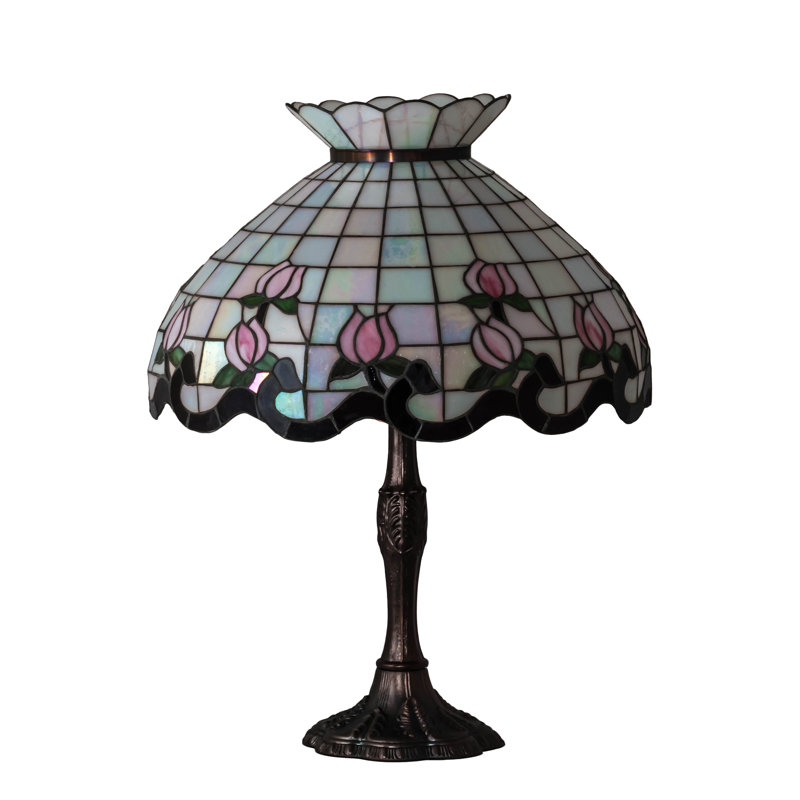Aqib Table Lamp, Pink/White