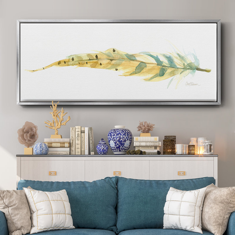 Tail Feather III- Framed Canvas