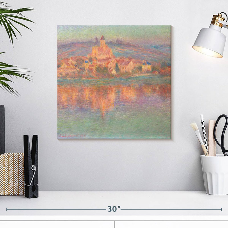 Avery Vetheuil, coucher de soleil - 1901, H 16 po x l 16 po