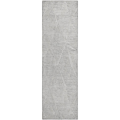 Premium Machine Washable Cerrito AMF591 Silver Rug