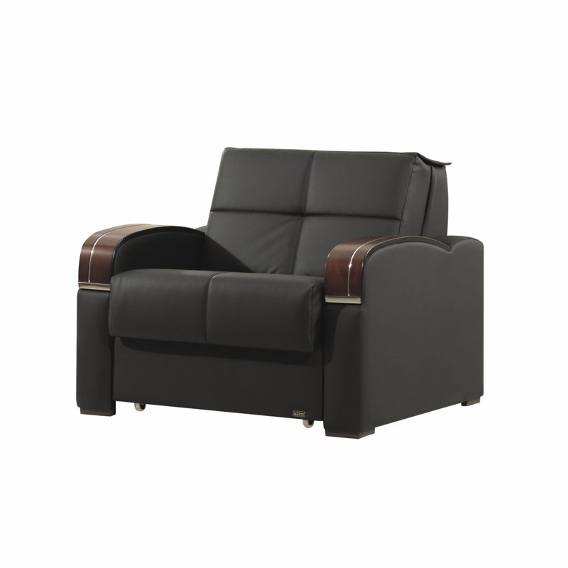 Fauteuil convertible avec rangement Primenest, Noir
