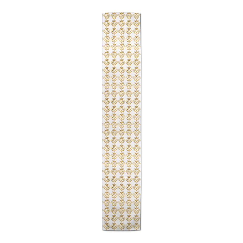 Chemin de table rectangulaire en polyester damassé, 90 po x 16 po
