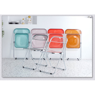 Chaise d'appoint avec structure en acier, plastique