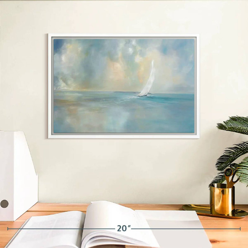 Cap sur la tête, Cadre flottant blanc, 13 po x 9 po