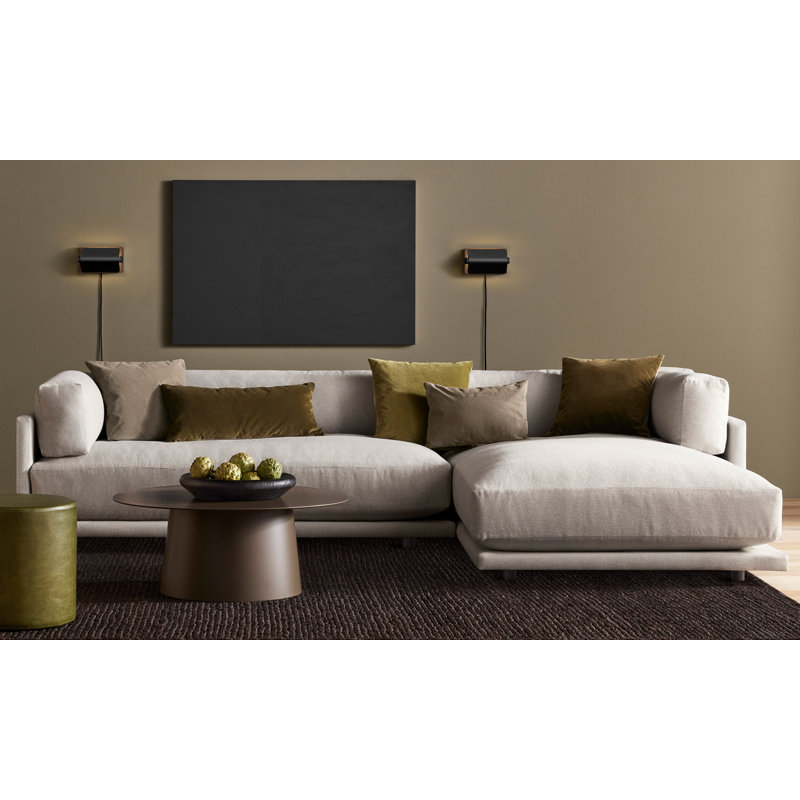 Sunday Chaise Sectional, Sanford Natural Linen, Right Hand