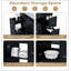 Ensemble de meuble-lavabo de salle de bain 36 "avec comptoir de lavabo, noir, lavabo simple, armoire avec porte à fermeture douce et 3 tiroirs