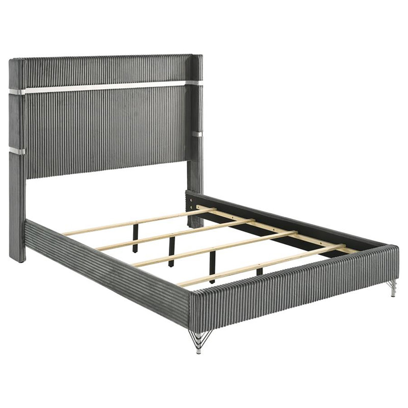 Lit tapissier Lambert, Gris, Grand