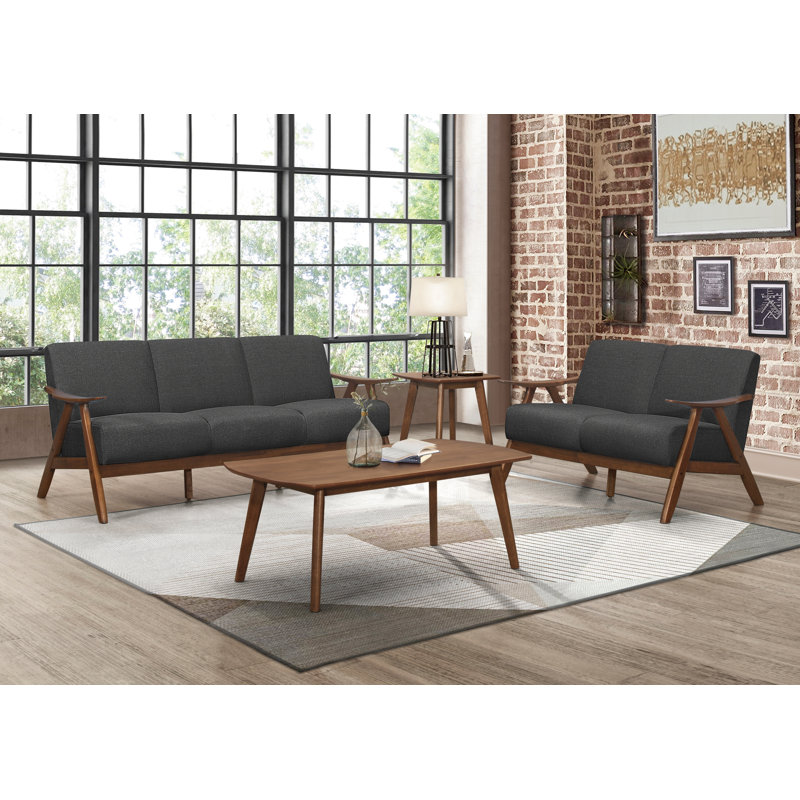 Altair 3-Piece Mid-Century Walnut Table Set