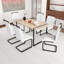 Table et chaise de salle à manger 59 ", style industriel rustique. Structure en métal de table pour la durabilité. Chaises sans accoudoirs en polyuréthane avec rembourrage épais. Tendance. Sièges polyvalents. Support de dossier ergonomique. Facile