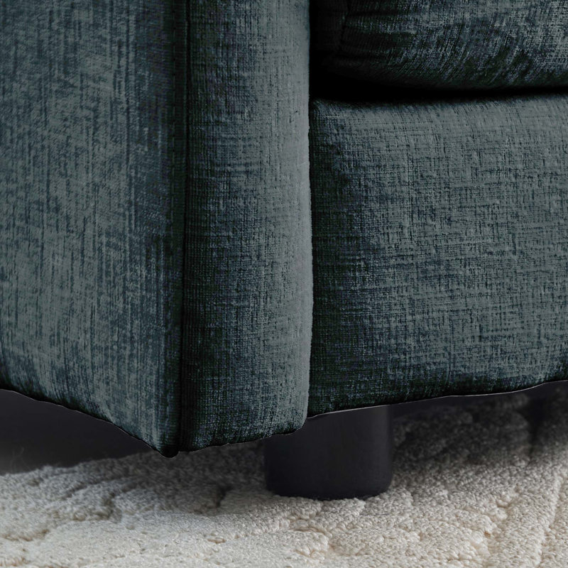 Canapé modulaire en U pour une vie sophistiquée: canapé 5 places avec chenille grise