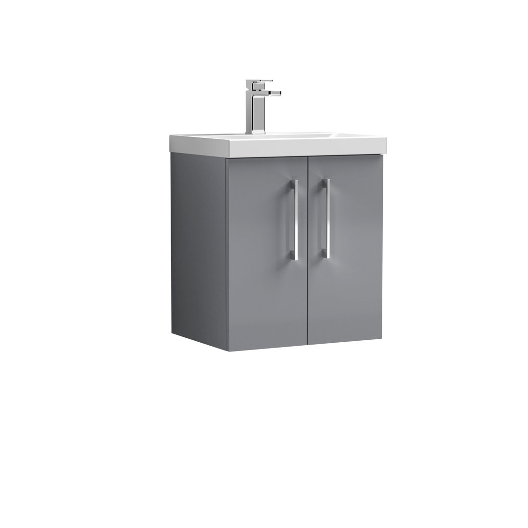 Arno 510mm Wall Mounted Single Bathroom Vanity with Vitreous China Vanity Top