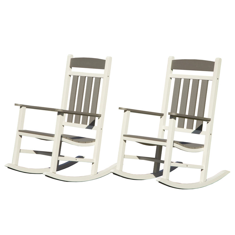 Ensemble de 2 chaises berçantes d'extérieur