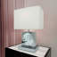 Lampe de table décorative en cristal de luxe 1pc avec abat-jour rectangulaire en nickel chromé