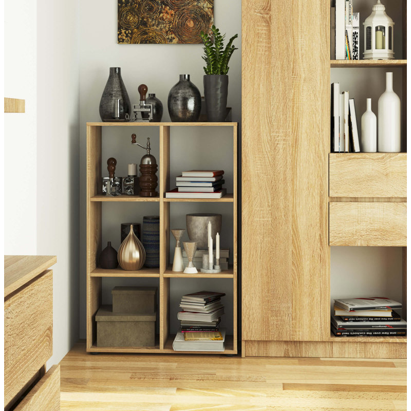 Ayca 70cm W Bookcase, (6 shelves) 109cm H x 70.5cm W x 33cm D