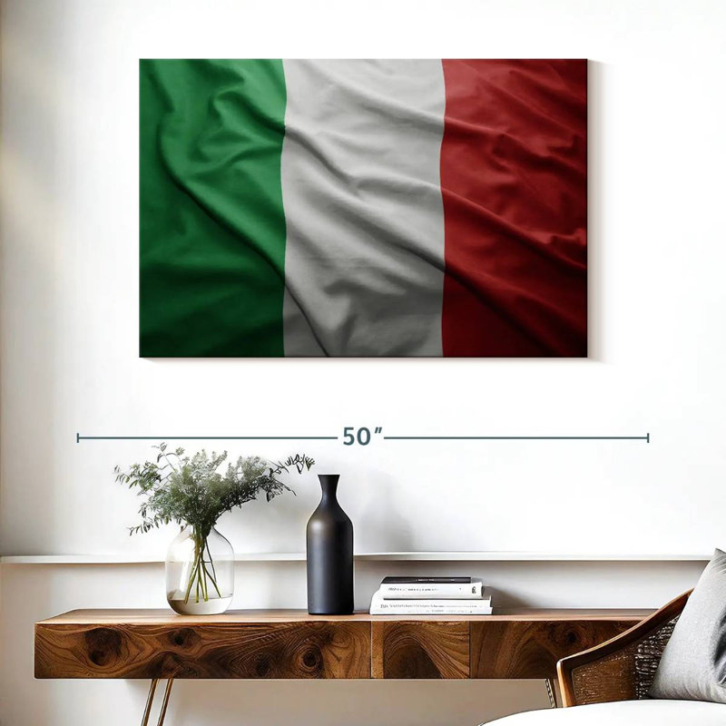 Drapeau italien, H 26 po x l 39 po