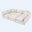 Canapé modulaire en chenille surdimensionné 125,5 po à 6 sièges avec repose-pieds mobile 125,5 po-1902956142