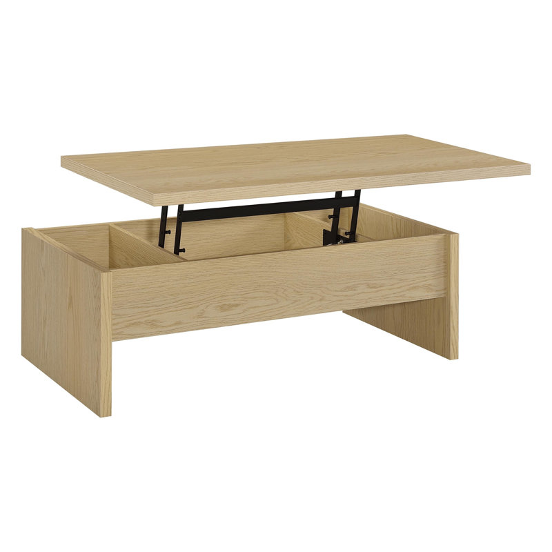 Ensemble table basse et table d'appoint Parker en chêne clair (2 pièces) avec plateau relevable