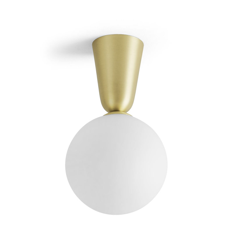 Robertville Glass Semi Flush Mount, 34cm H x 20cm W x 20cm D