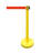36" Retractable Belt Queue Safety Stanchion Barrier (2 Posts w/78" Red Belt)-61913593