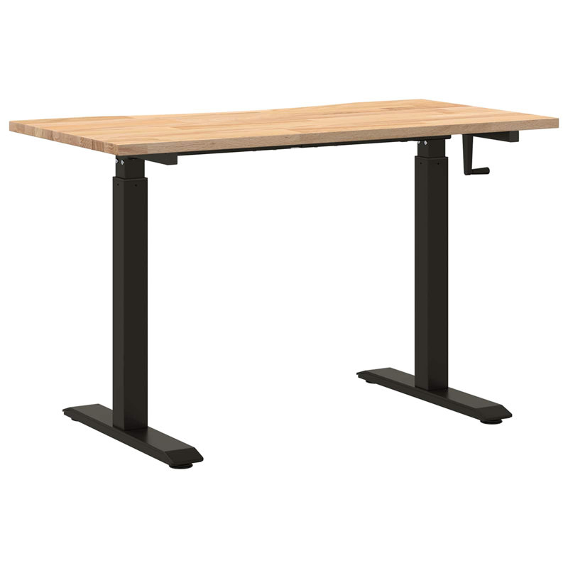 Adjustable Height Standing Desk, Natural, Black