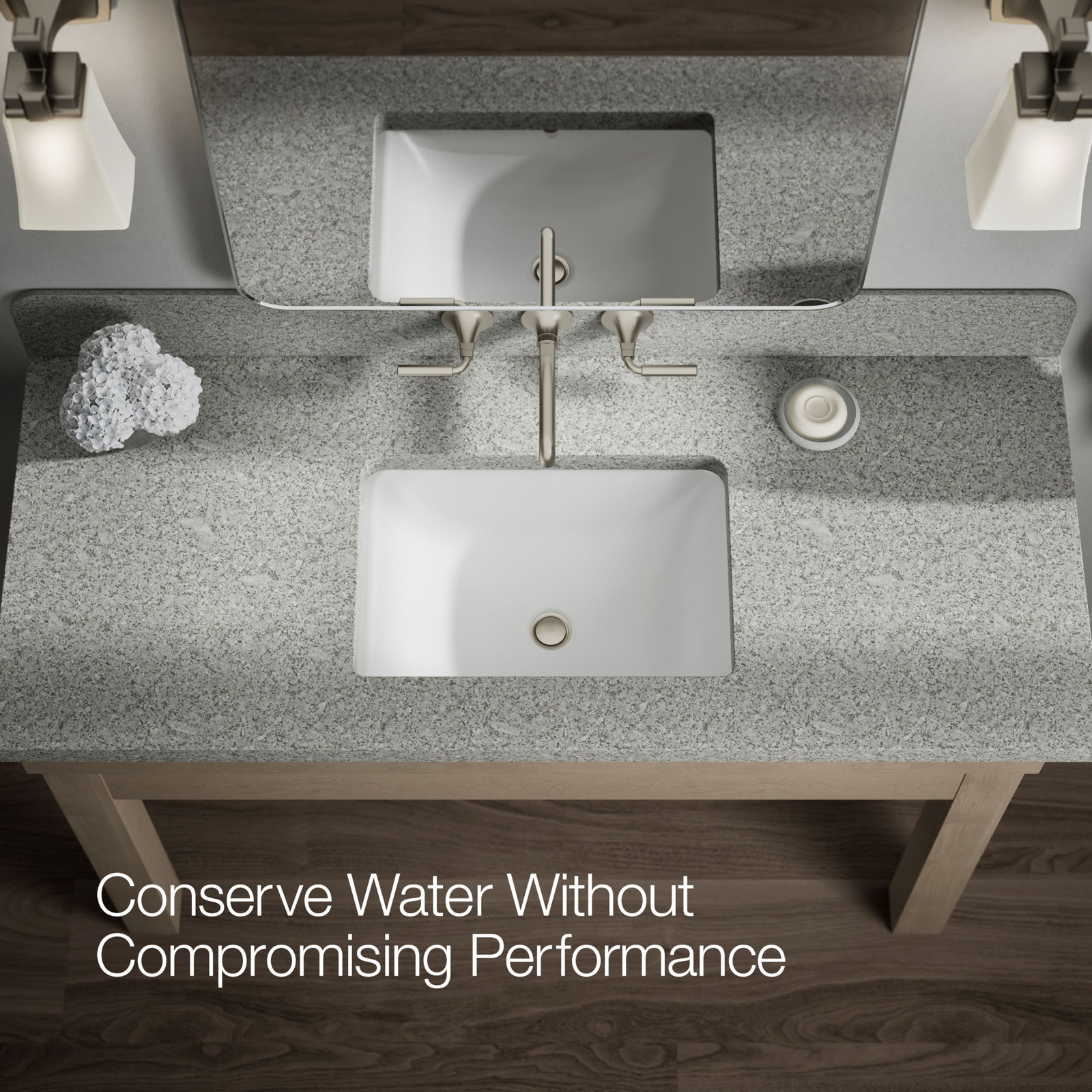 Tone Wall-Mount Bathroom Sink Faucet Trim, Vibrant Brushed Nickel