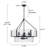 9-Light Dimmable 2-Tier Drum Water Glass Chandelier