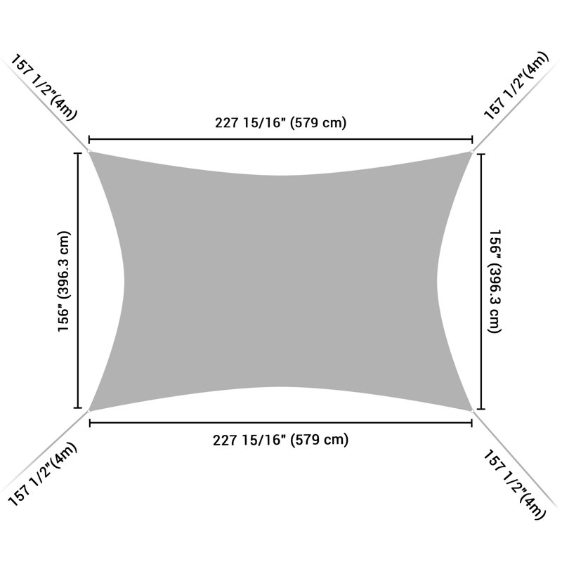 Apple Green 13'x19' Rectangle Sun Shade Sail with 10ft Poles