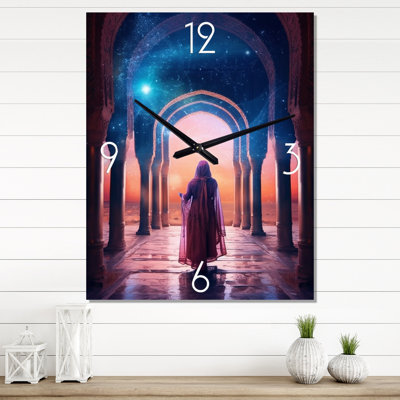 Gypsy Goddess Under Magical Boho Sunset - Abstract Wall Clock Oversized