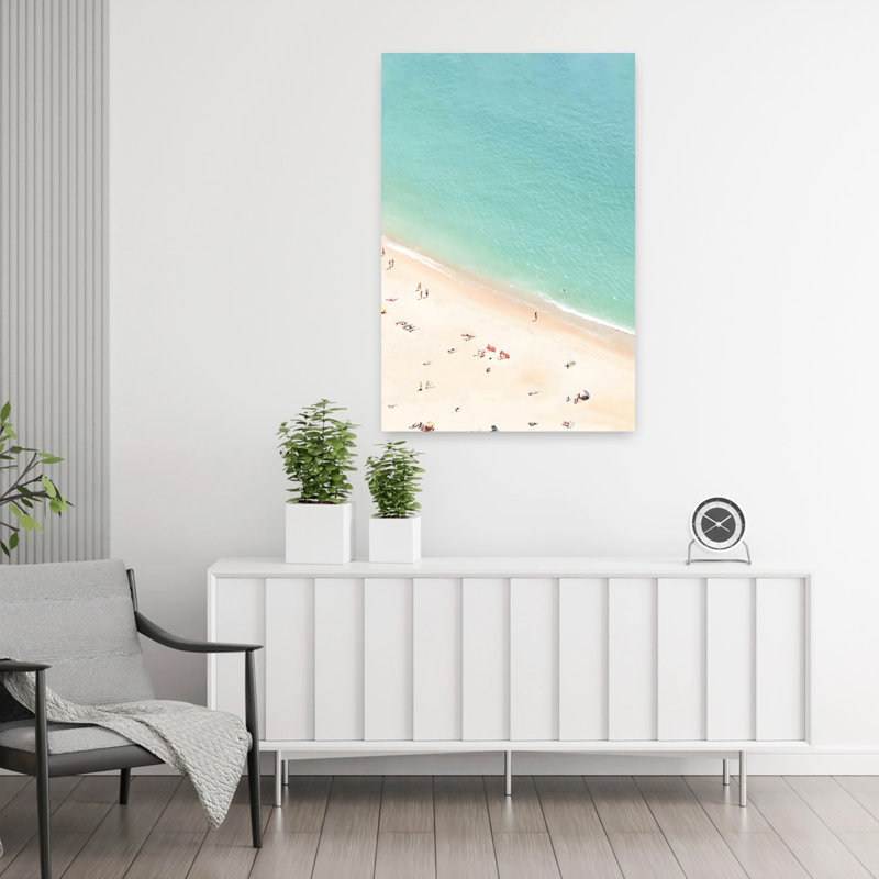 «Beach Set 1», art mural contemporain, H 36 po x l 24 po