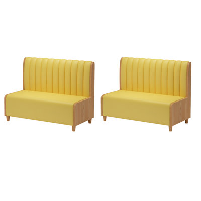 Banc rembourré en similicuir Cafe