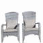 Chaise de patio avec coussins (coussin gris)