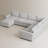 U-Shaped Stoarge Sofa Convertible Oversized Livingroom Couch-1860890433