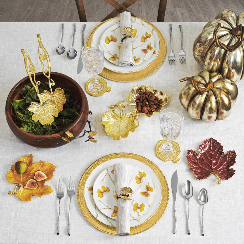 Butterfly Ginkgo Handmade Porcelain Salad/Dessert Plate