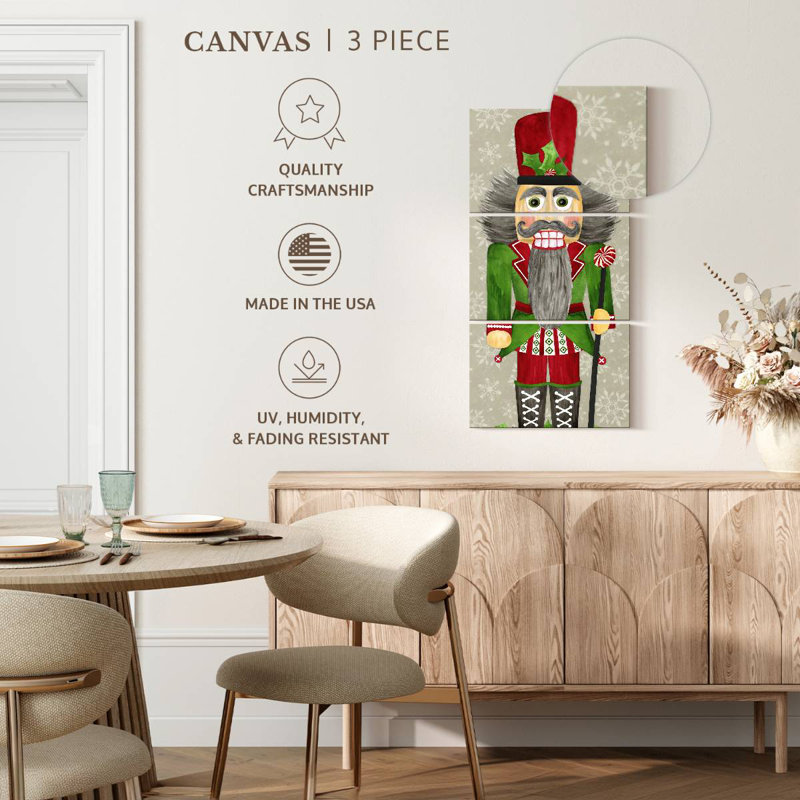 Nutcracker Christmas II, 27" H x 12" W
