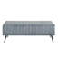 Banc rembourré en velours côtelé