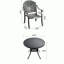 Ensemble 3 pièces de meubles de patio en aluminium coulé avec coussins