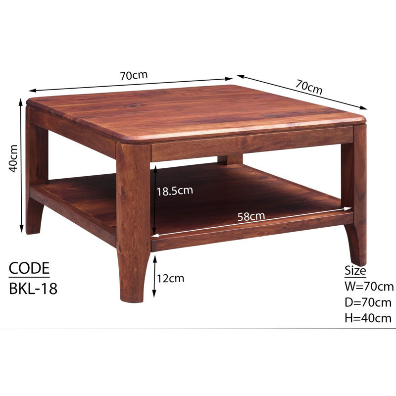 Brooklyn Solid Wood Four Leg Coffee Table