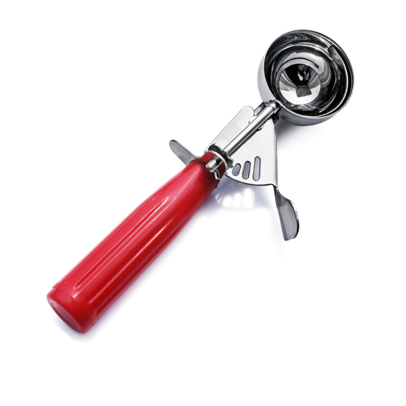 Cuillère à crème glacée Cuisinox Disher, H 1,25 po x l 8,1 po x P 1,9 po, Rouge
