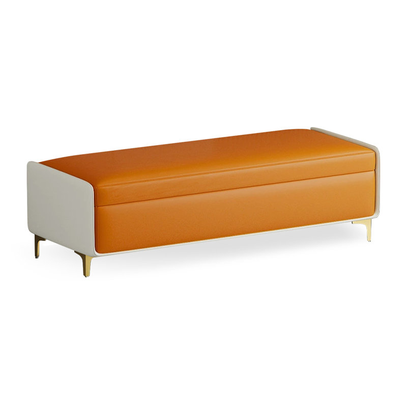 Banc avec revêtement, Orange, 15.75" H x 62.99" W x 15.75" D