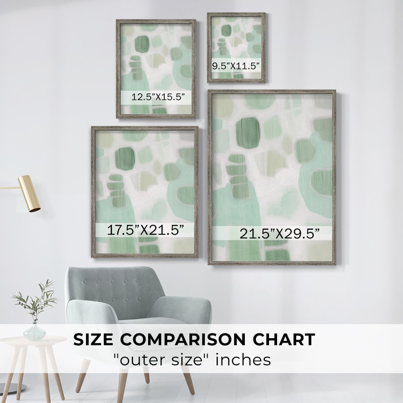 River Shapes I, reproduction encadrée - bois massif, H 11 po x l 9 po