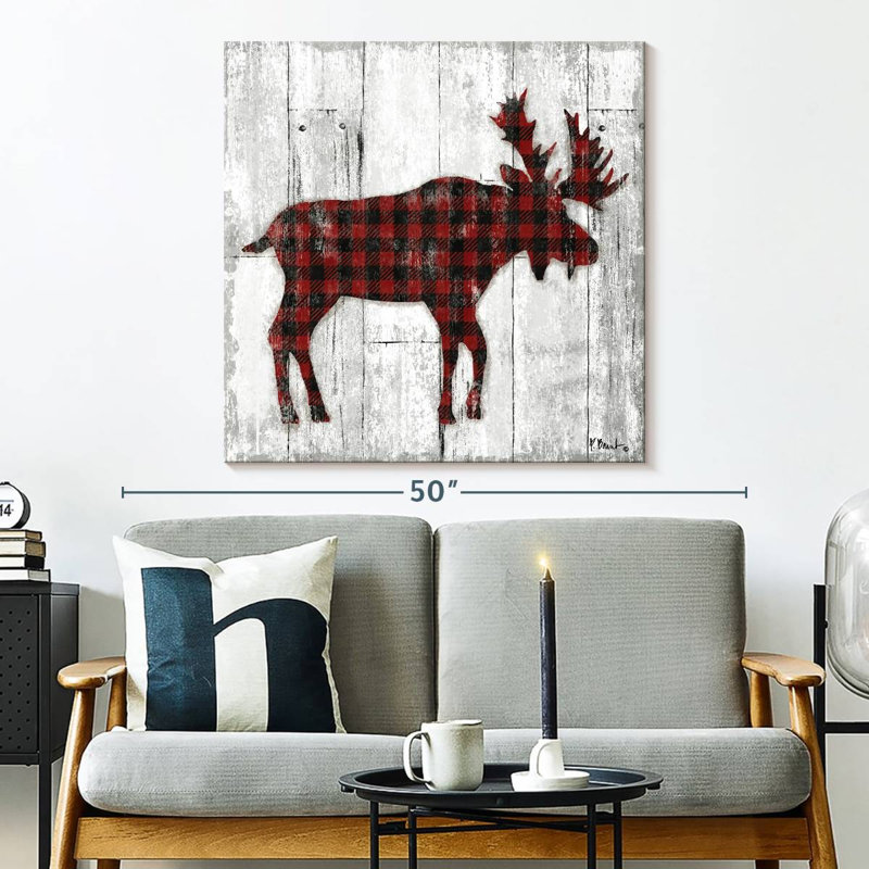 Brampt Wildwood Lodge Buffalo Check III, 33" H x 33" W