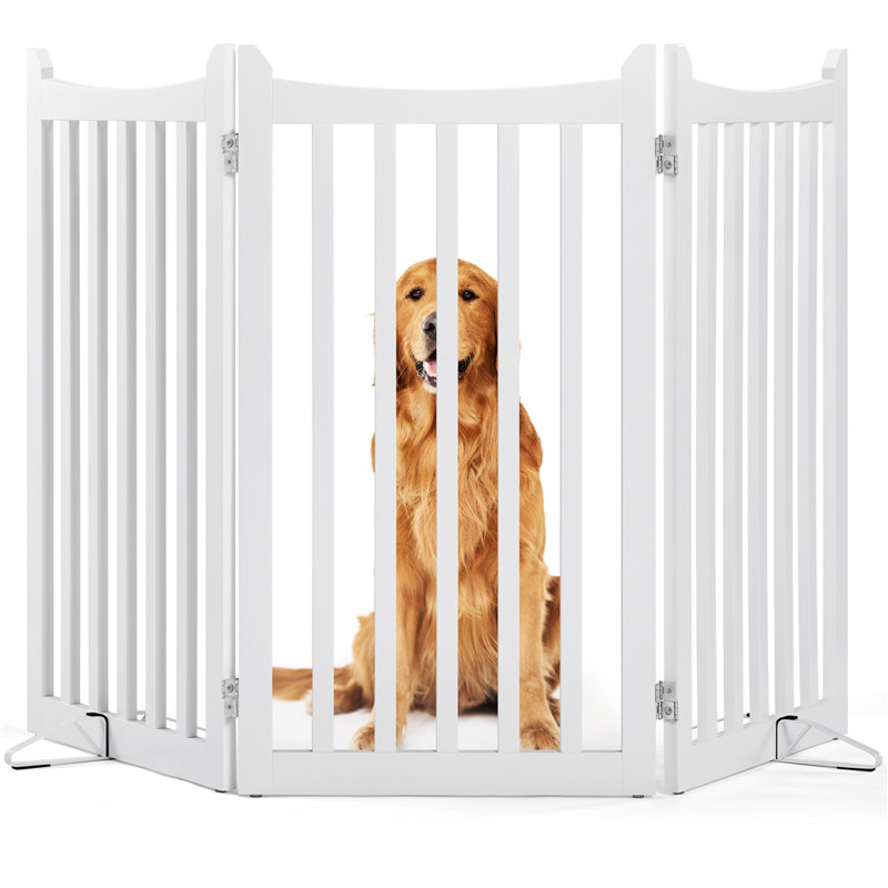 90 × 50 cm Wooden Freestanding Pet Gate