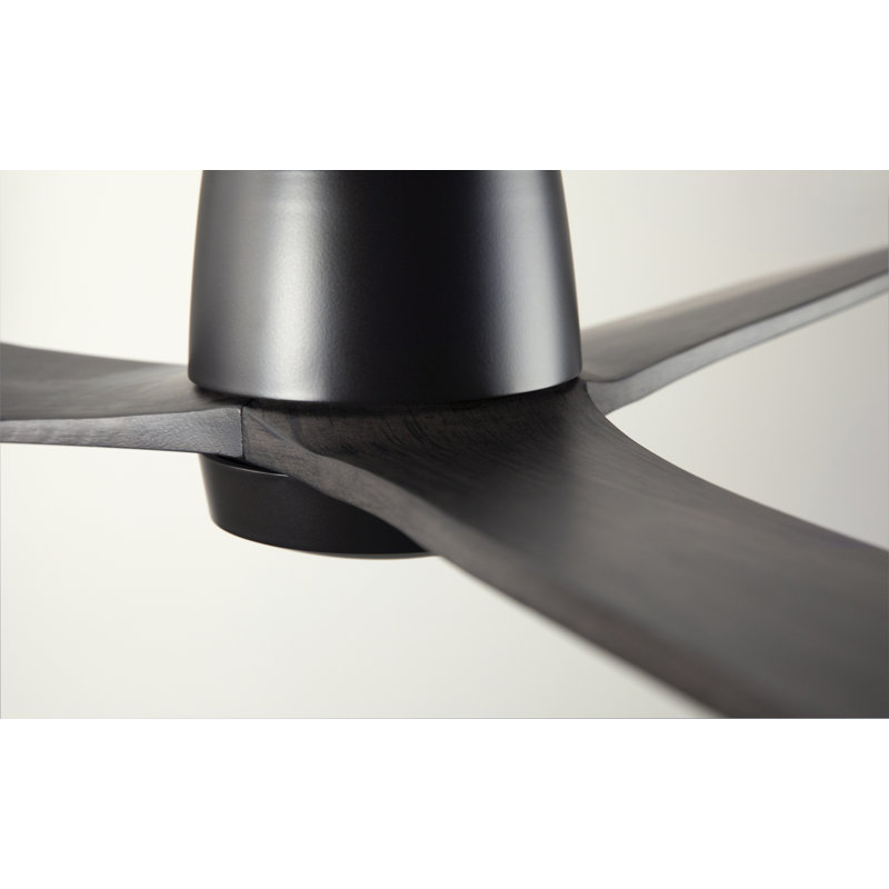 Arbor Flush Mount Ceiling Fan, Ebony, Wall/Remote Combo Controls, Dark Bronze