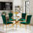 Velvet Dining Chairs Set - Woven Dining Room Chairs with Metal Legs- Modern Upholstered Accent Chair for Dining Room, Kitchen, Vanity, and Living Room-1476971140-1476971145-1487497232