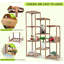 Support à plante en bois de style brun 34 pouces