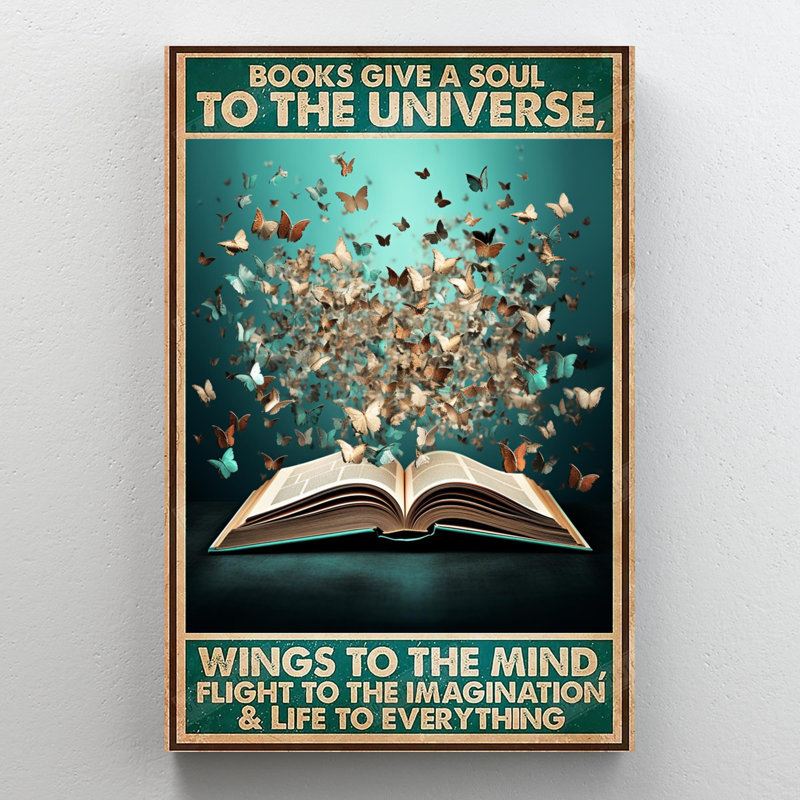 Isahaq Books Give A Soul To The Universe - 1 Piece Rectangle Graphic Art Print On Wrapped Canvas - Wrapped Canvas Graphic Art