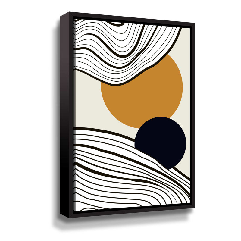 Sun and Moon Rise Gallery, Cadre noir, H 8 po x l 12 po x P 2 po