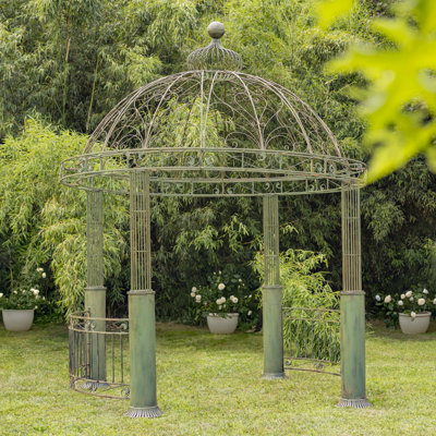 "Medellin 1972" Ornate Round Iron Garden Gazebo
