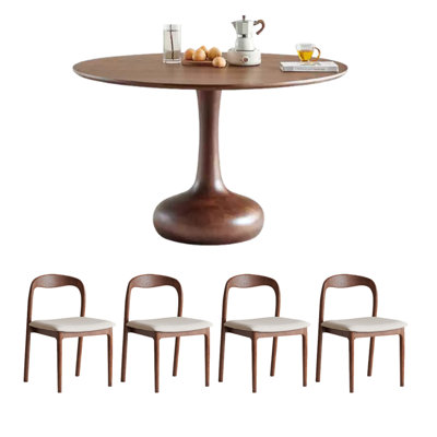 Garlic-shaped leg dining table set